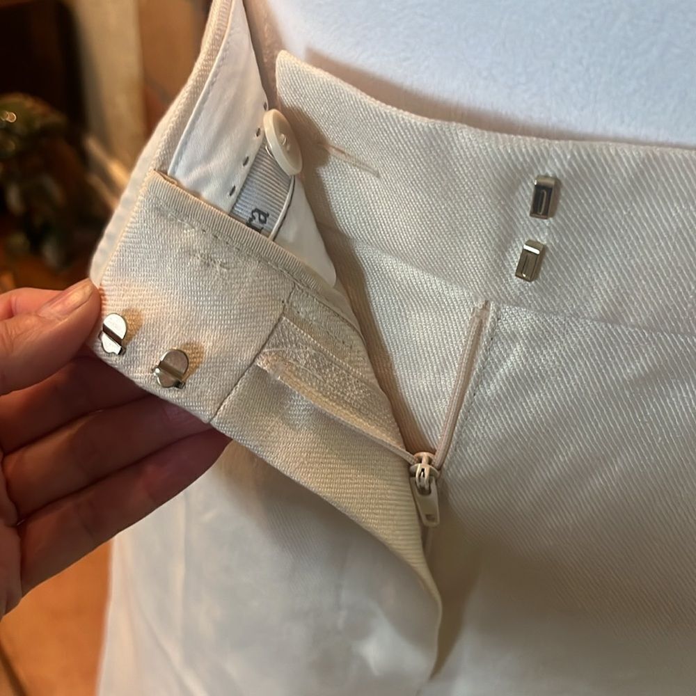 MaxMara Boemia Linen/Twill Pantsuit, Ivory, size 10 - Picture 10 of 16